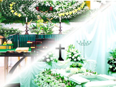 葬儀画像。仏式・キリスト教式。